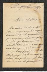 Nachlass Franz Steindachner, Brief von Thonimos Braconnier an Franz Steindachner (27.02.1878), Inv.Nr. 542.01, Seite 1